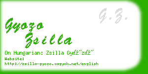 gyozo zsilla business card